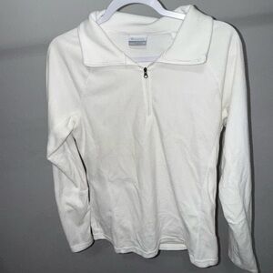 Columbia White Quarter-Zip Sweatshirt